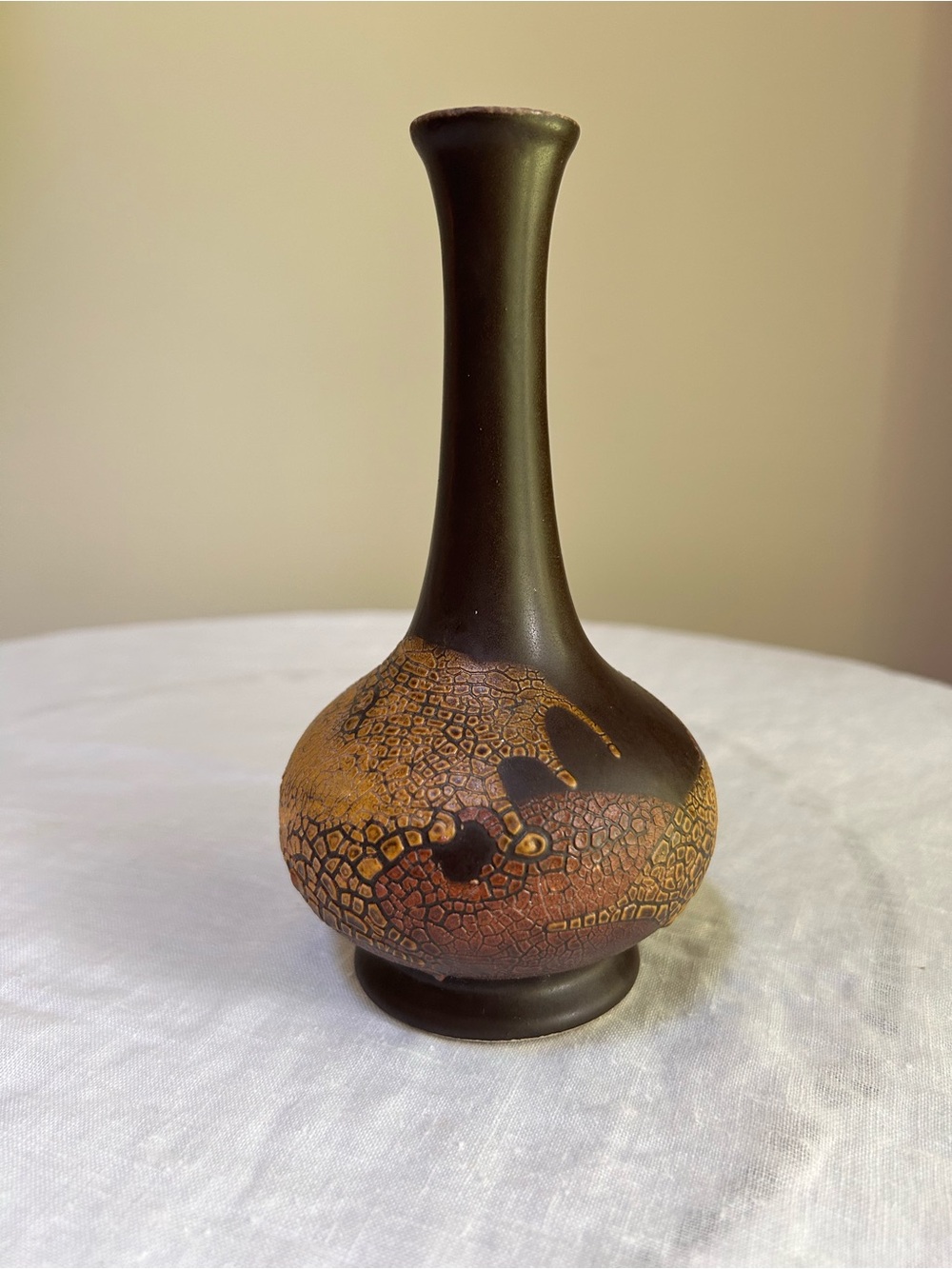 Royal Haeger ~Mid-Century Modern 60s Earth Wrap Bud Vase